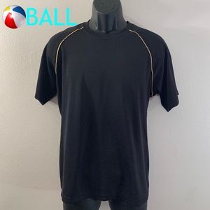 Ball Gold Brocade Trim T Shirt Medium Poly spandex